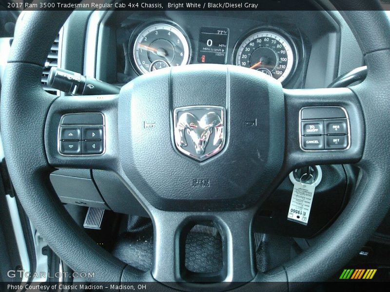 Bright White / Black/Diesel Gray 2017 Ram 3500 Tradesman Regular Cab 4x4 Chassis