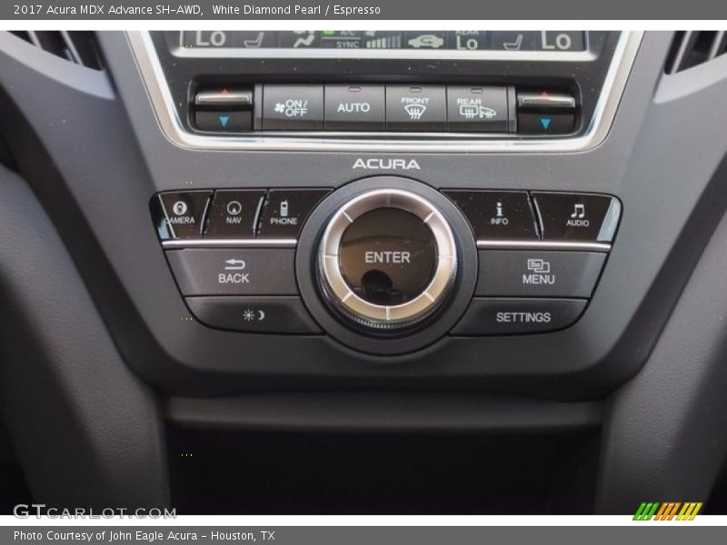 White Diamond Pearl / Espresso 2017 Acura MDX Advance SH-AWD