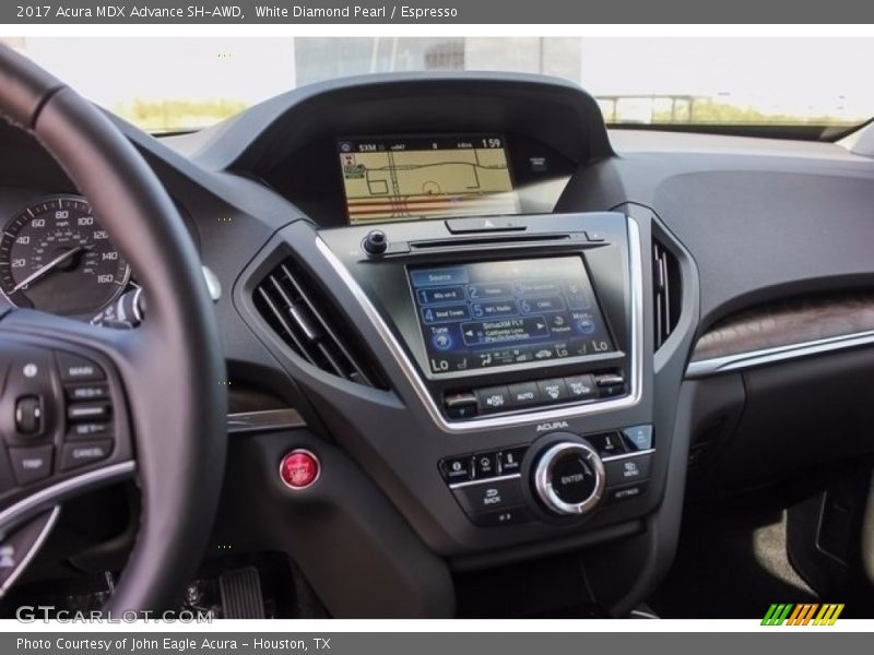 White Diamond Pearl / Espresso 2017 Acura MDX Advance SH-AWD
