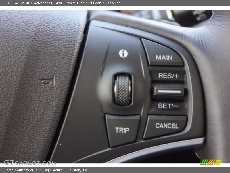 White Diamond Pearl / Espresso 2017 Acura MDX Advance SH-AWD