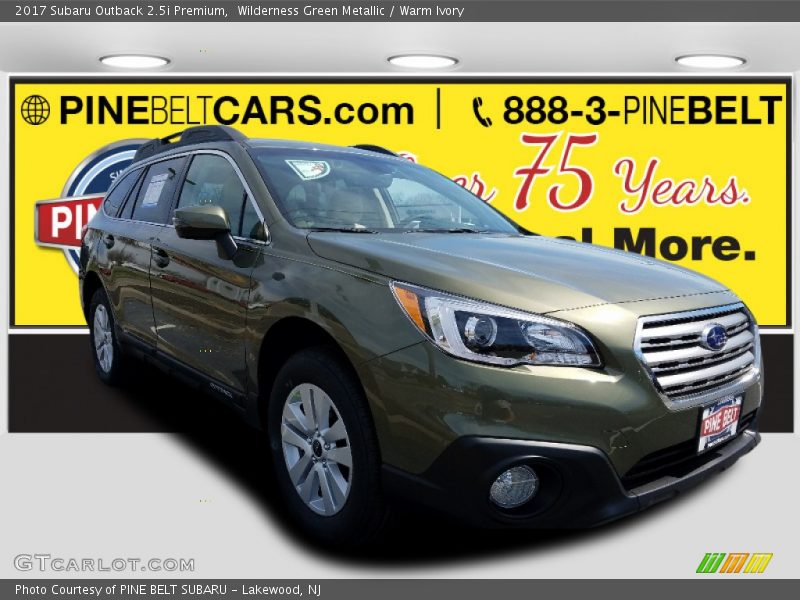 Wilderness Green Metallic / Warm Ivory 2017 Subaru Outback 2.5i Premium