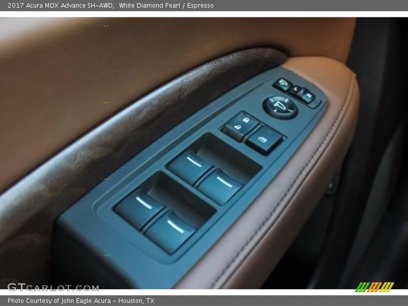 White Diamond Pearl / Espresso 2017 Acura MDX Advance SH-AWD
