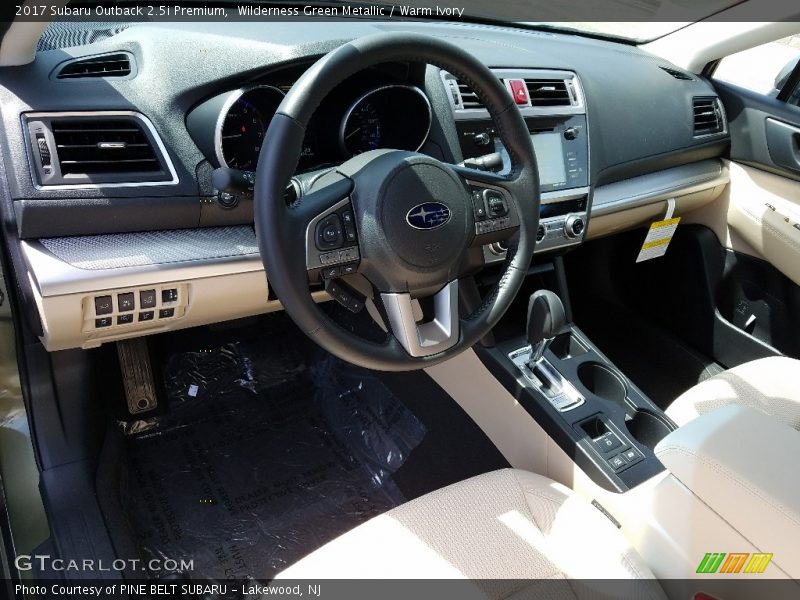 Wilderness Green Metallic / Warm Ivory 2017 Subaru Outback 2.5i Premium