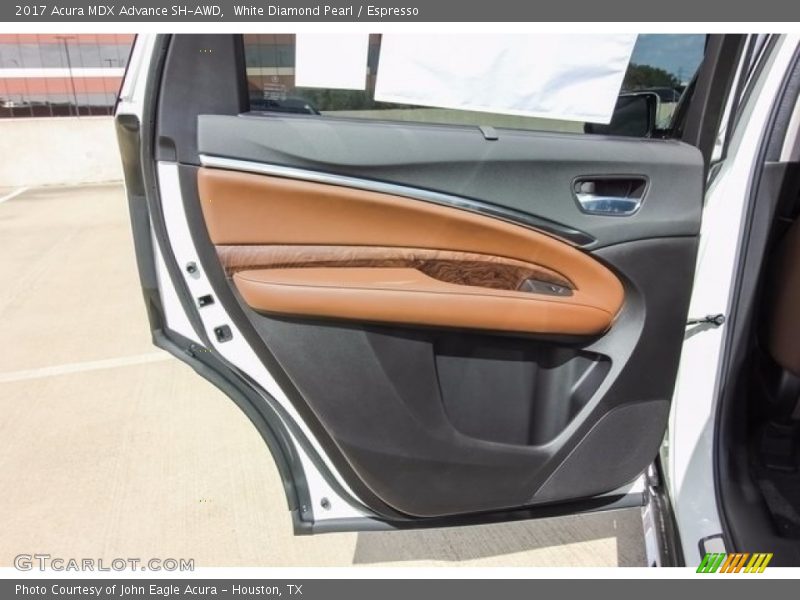 White Diamond Pearl / Espresso 2017 Acura MDX Advance SH-AWD