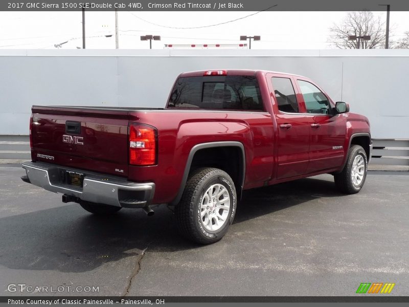 Crimson Red Tintcoat / Jet Black 2017 GMC Sierra 1500 SLE Double Cab 4WD