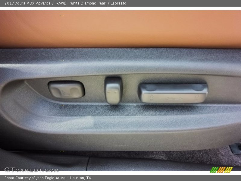 White Diamond Pearl / Espresso 2017 Acura MDX Advance SH-AWD