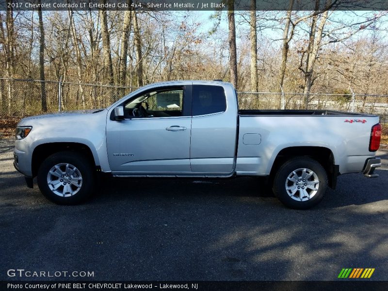 Silver Ice Metallic / Jet Black 2017 Chevrolet Colorado LT Extended Cab 4x4