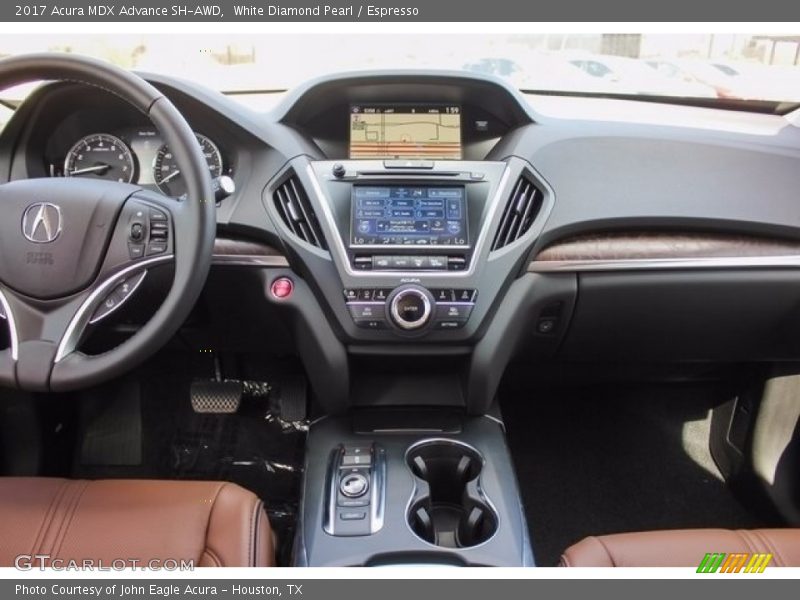 White Diamond Pearl / Espresso 2017 Acura MDX Advance SH-AWD