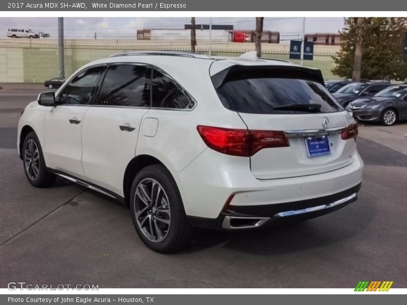 White Diamond Pearl / Espresso 2017 Acura MDX SH-AWD