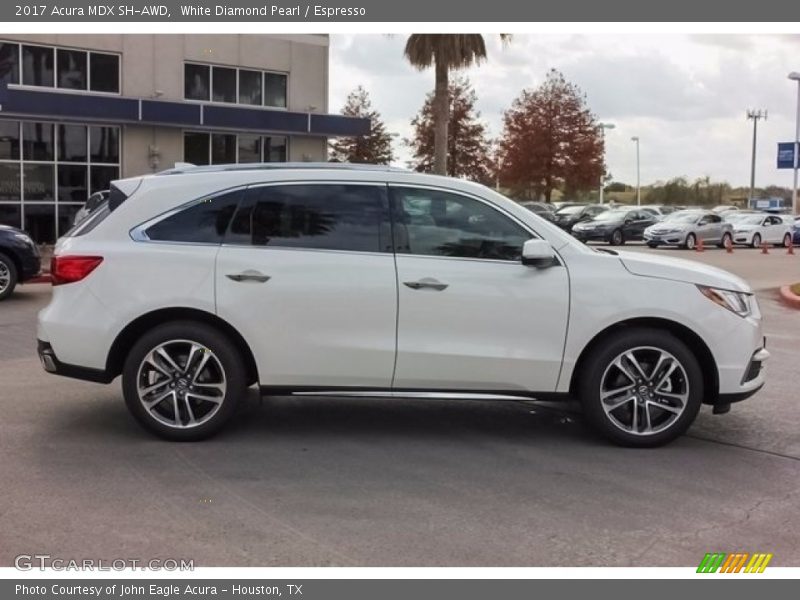 White Diamond Pearl / Espresso 2017 Acura MDX SH-AWD