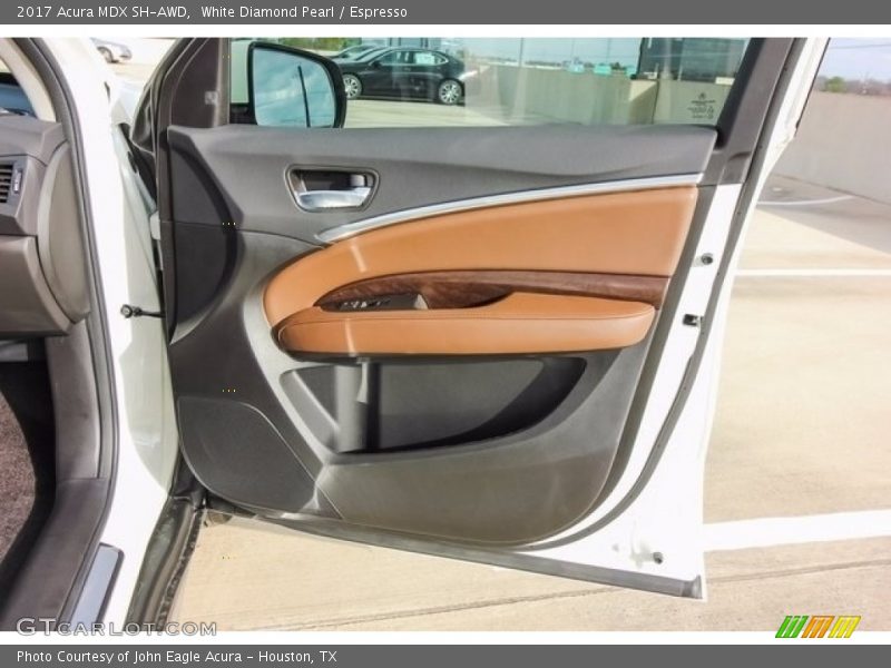 White Diamond Pearl / Espresso 2017 Acura MDX SH-AWD