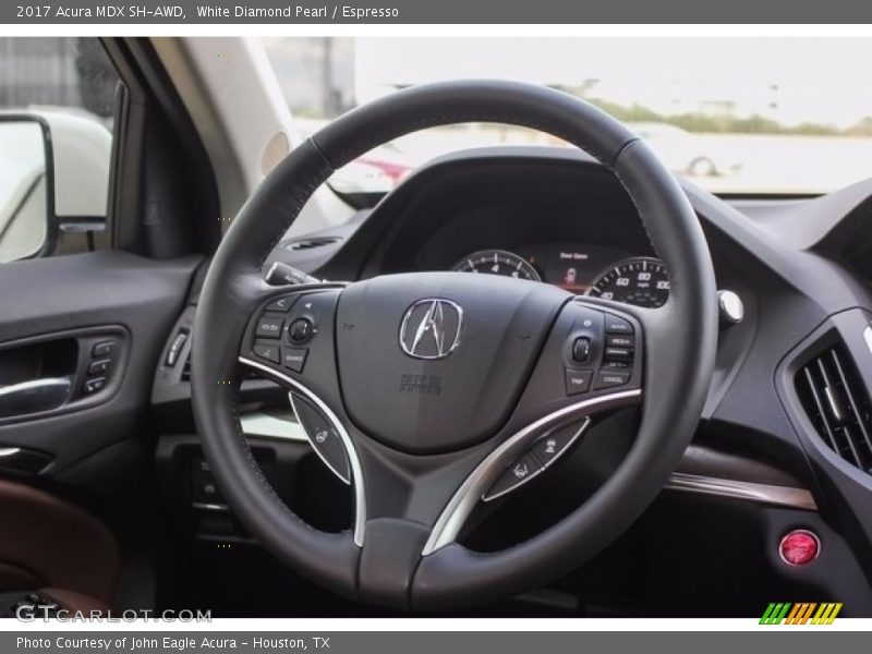 White Diamond Pearl / Espresso 2017 Acura MDX SH-AWD