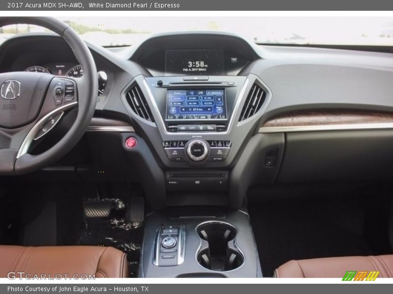 White Diamond Pearl / Espresso 2017 Acura MDX SH-AWD