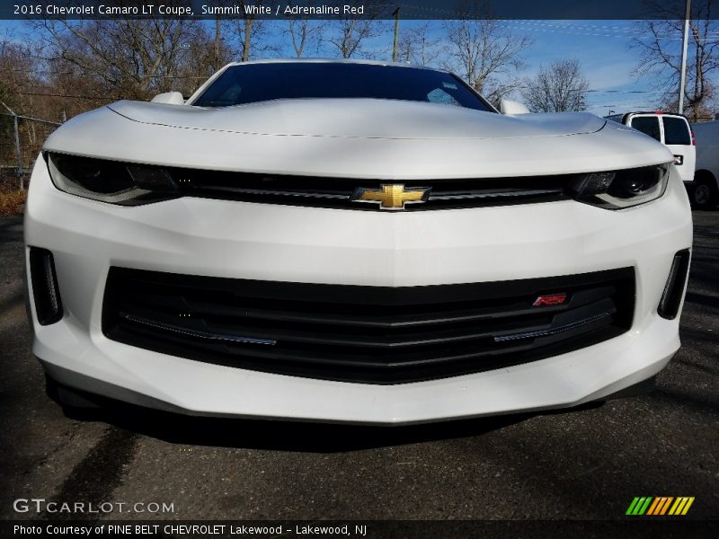 Summit White / Adrenaline Red 2016 Chevrolet Camaro LT Coupe