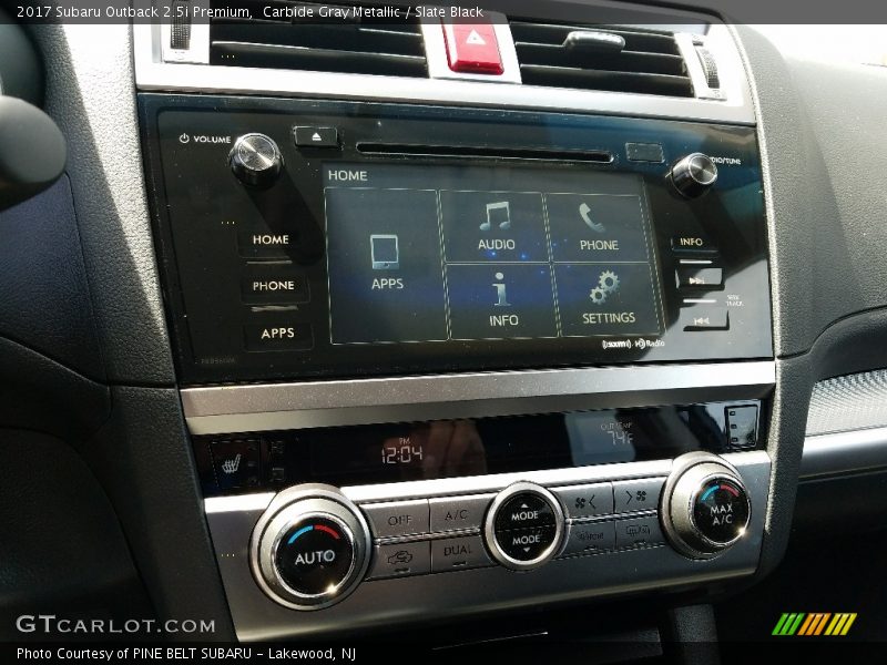 Carbide Gray Metallic / Slate Black 2017 Subaru Outback 2.5i Premium