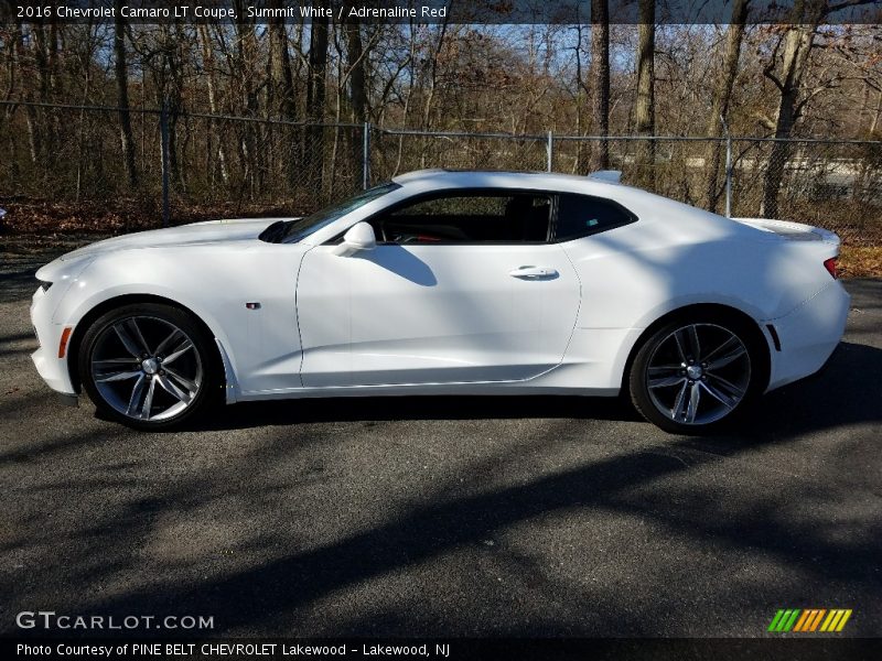 Summit White / Adrenaline Red 2016 Chevrolet Camaro LT Coupe