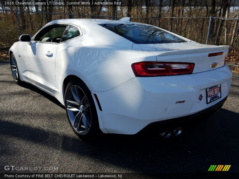 Summit White / Adrenaline Red 2016 Chevrolet Camaro LT Coupe