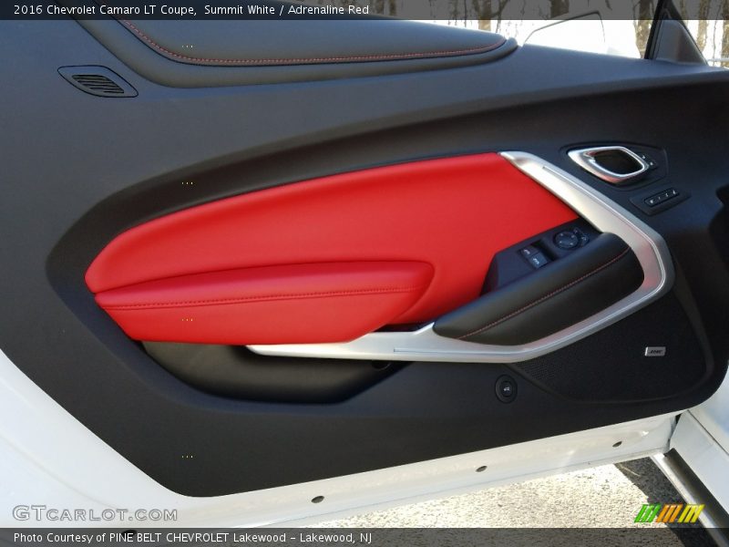 Summit White / Adrenaline Red 2016 Chevrolet Camaro LT Coupe