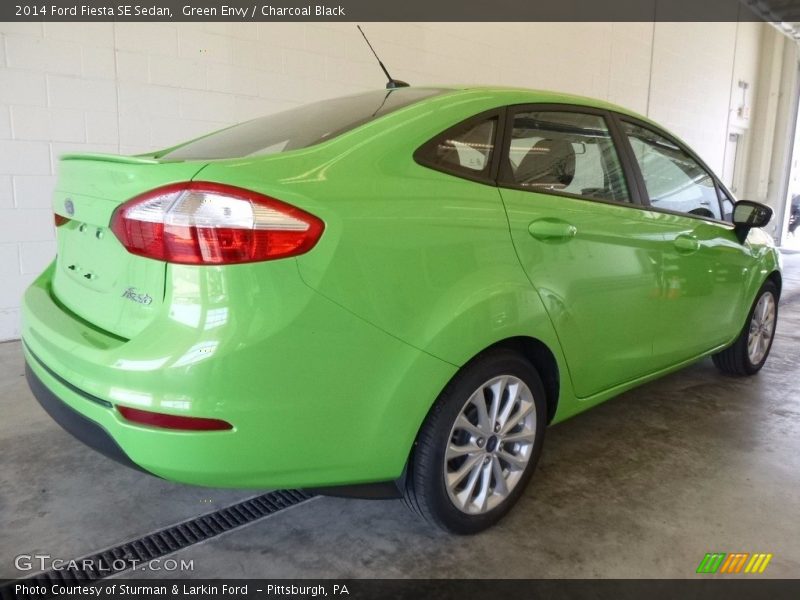 Green Envy / Charcoal Black 2014 Ford Fiesta SE Sedan
