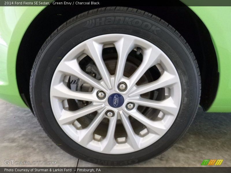 Green Envy / Charcoal Black 2014 Ford Fiesta SE Sedan