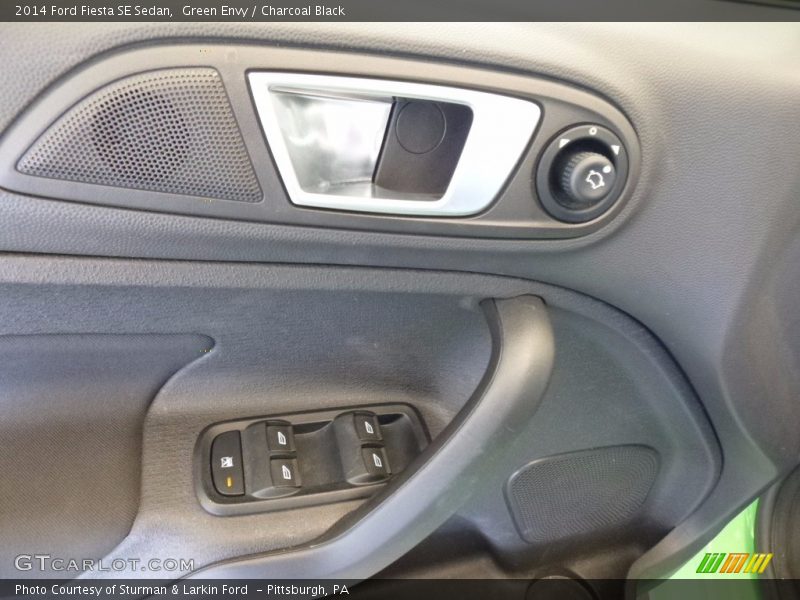 Green Envy / Charcoal Black 2014 Ford Fiesta SE Sedan