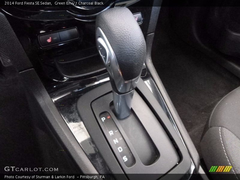 Green Envy / Charcoal Black 2014 Ford Fiesta SE Sedan
