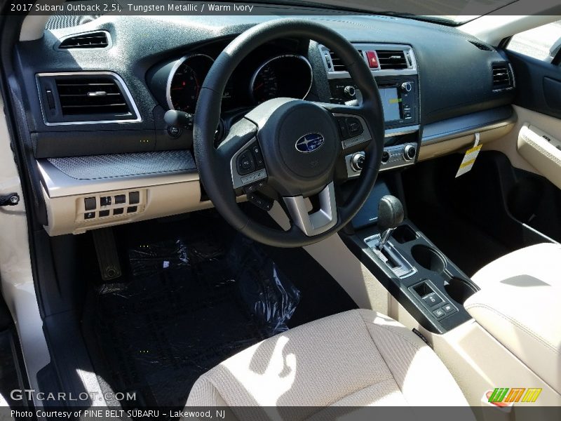 Tungsten Metallic / Warm Ivory 2017 Subaru Outback 2.5i