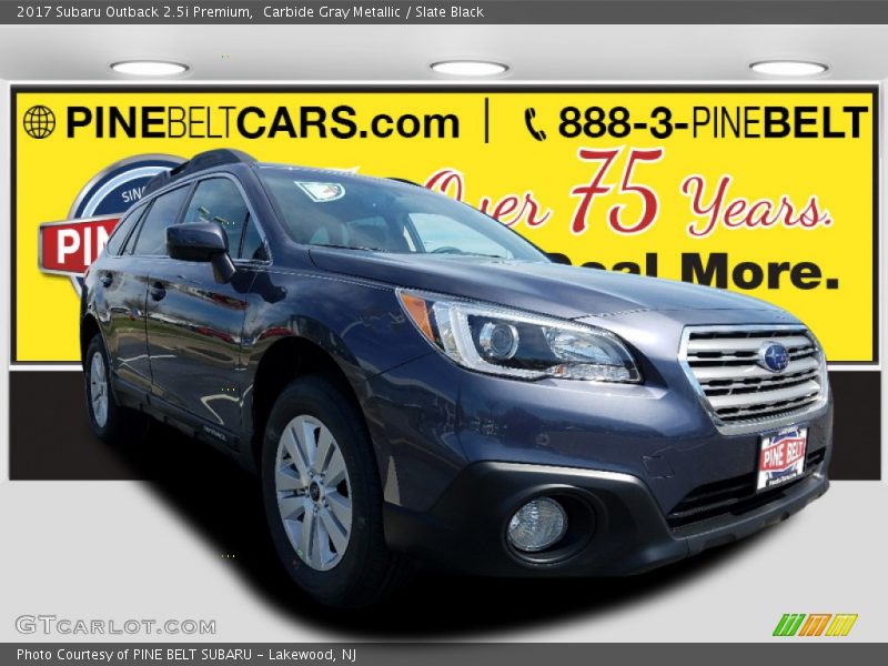 Carbide Gray Metallic / Slate Black 2017 Subaru Outback 2.5i Premium