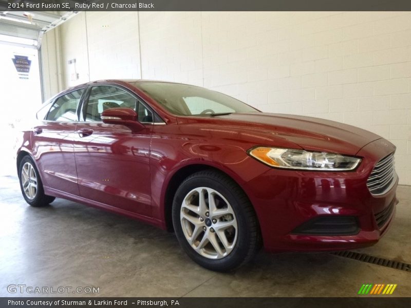 Ruby Red / Charcoal Black 2014 Ford Fusion SE