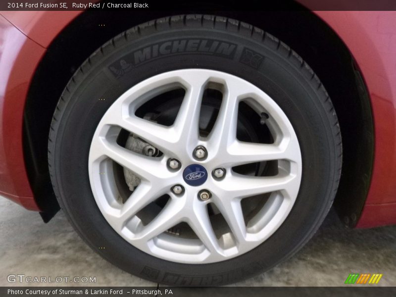 Ruby Red / Charcoal Black 2014 Ford Fusion SE