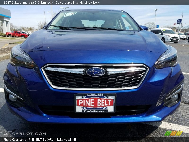 Lapis Blue Metallic / Ivory 2017 Subaru Impreza 2.0i Limited 4-Door