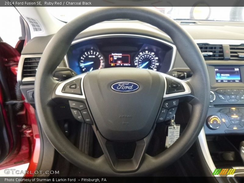 Ruby Red / Charcoal Black 2014 Ford Fusion SE