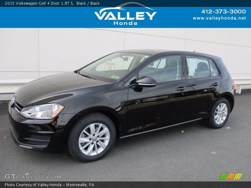 Black / Black 2015 Volkswagen Golf 4 Door 1.8T S