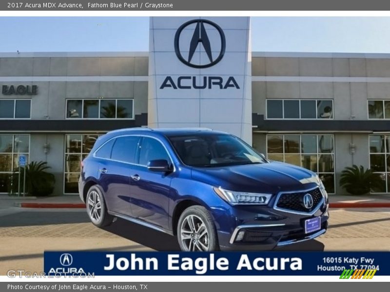 Fathom Blue Pearl / Graystone 2017 Acura MDX Advance