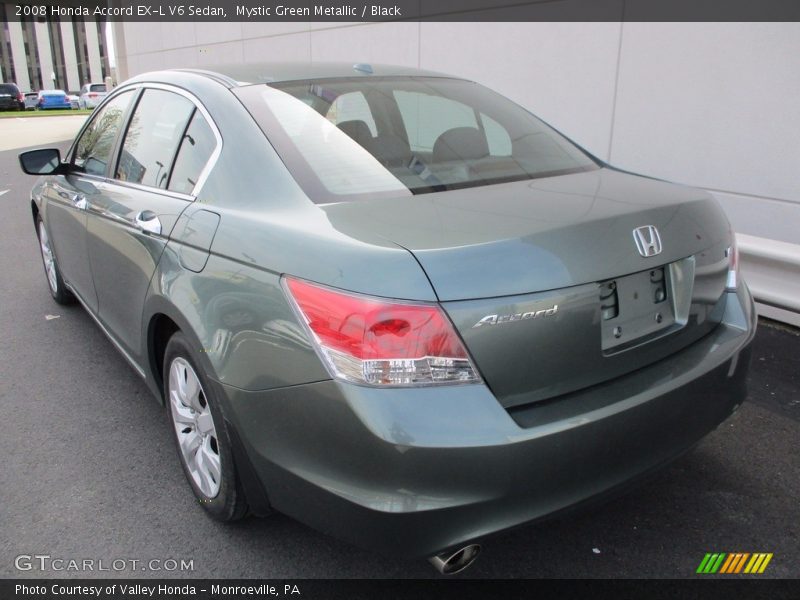 Mystic Green Metallic / Black 2008 Honda Accord EX-L V6 Sedan