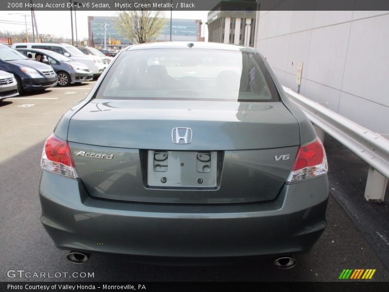 Mystic Green Metallic / Black 2008 Honda Accord EX-L V6 Sedan