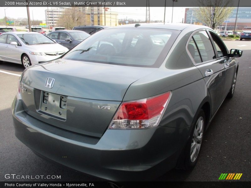 Mystic Green Metallic / Black 2008 Honda Accord EX-L V6 Sedan