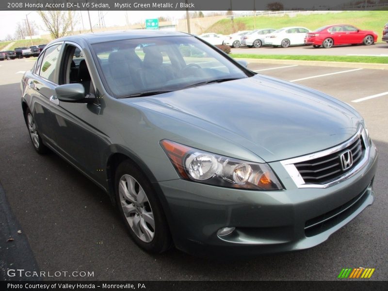 Mystic Green Metallic / Black 2008 Honda Accord EX-L V6 Sedan