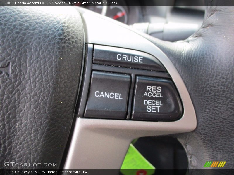 Mystic Green Metallic / Black 2008 Honda Accord EX-L V6 Sedan