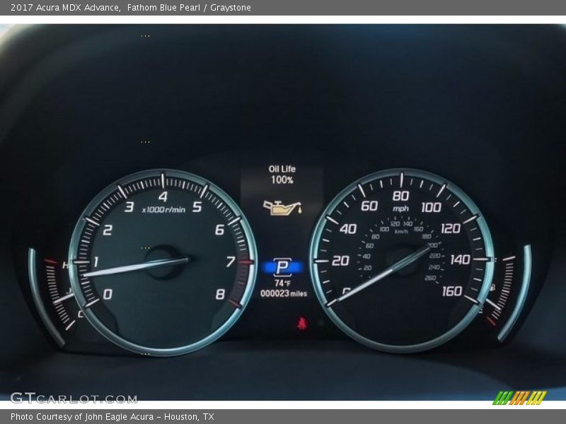 Fathom Blue Pearl / Graystone 2017 Acura MDX Advance