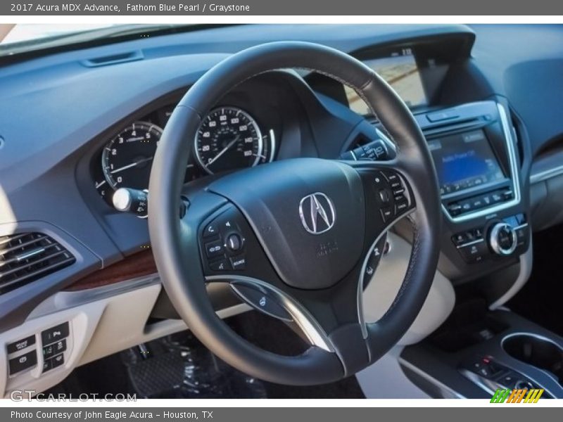 Fathom Blue Pearl / Graystone 2017 Acura MDX Advance
