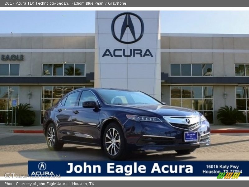 Fathom Blue Pearl / Graystone 2017 Acura TLX Technology Sedan