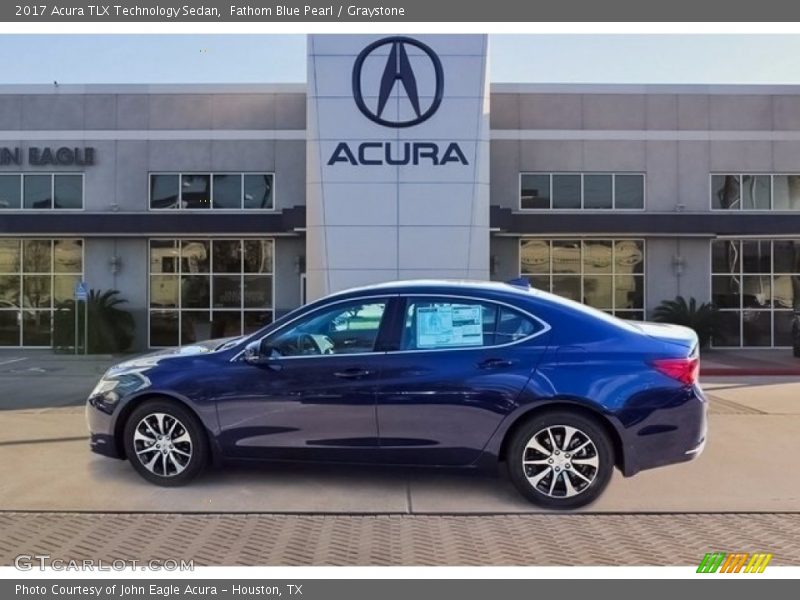 Fathom Blue Pearl / Graystone 2017 Acura TLX Technology Sedan