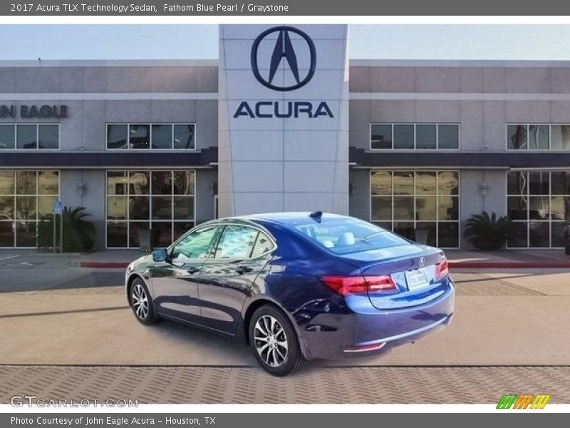 Fathom Blue Pearl / Graystone 2017 Acura TLX Technology Sedan
