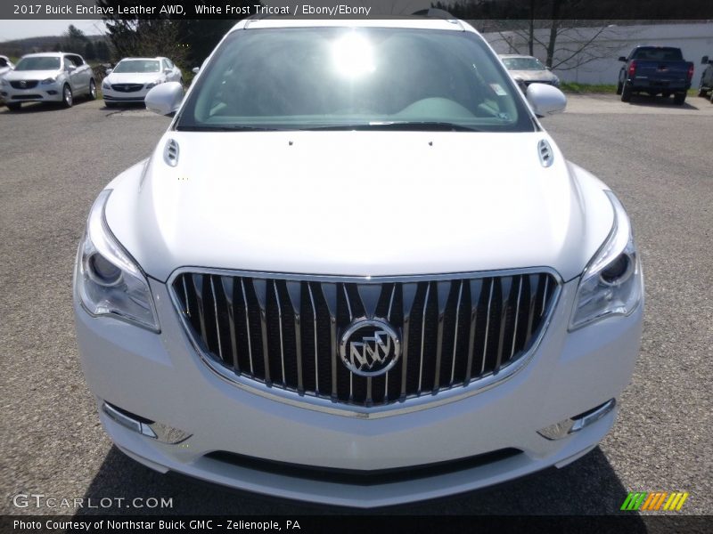 White Frost Tricoat / Ebony/Ebony 2017 Buick Enclave Leather AWD