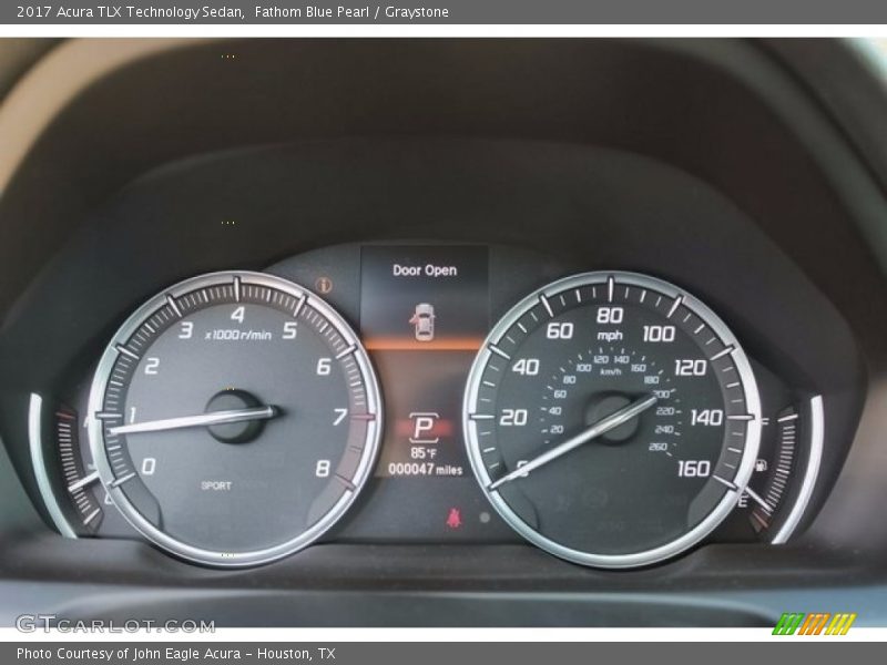 Fathom Blue Pearl / Graystone 2017 Acura TLX Technology Sedan