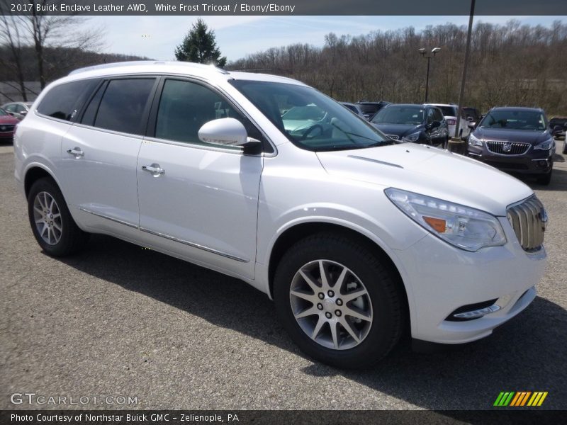 White Frost Tricoat / Ebony/Ebony 2017 Buick Enclave Leather AWD