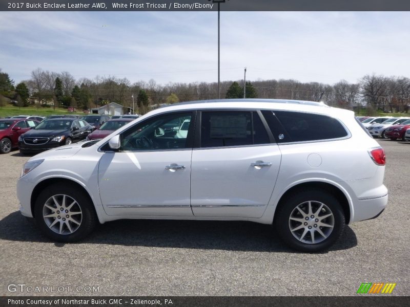 White Frost Tricoat / Ebony/Ebony 2017 Buick Enclave Leather AWD