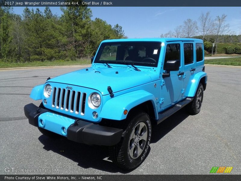 Chief Blue / Black 2017 Jeep Wrangler Unlimited Sahara 4x4