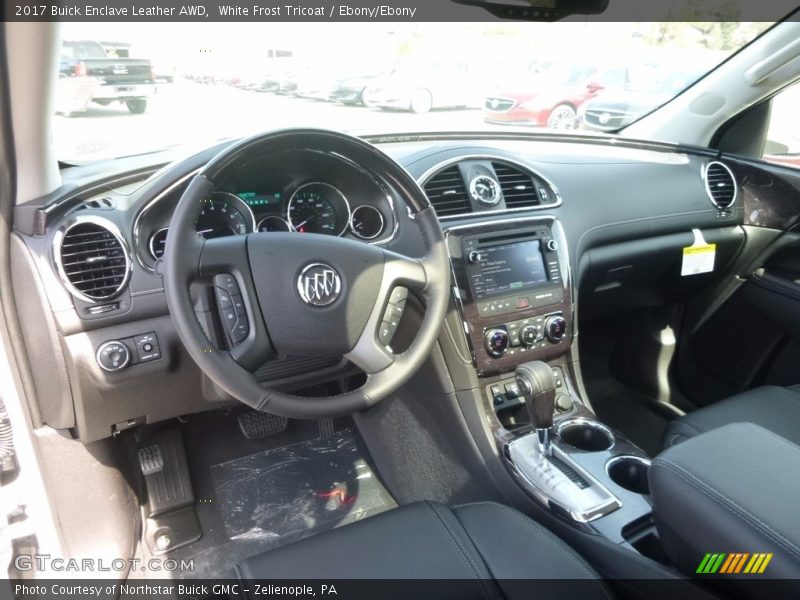 White Frost Tricoat / Ebony/Ebony 2017 Buick Enclave Leather AWD